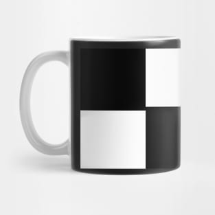 Retro Black and White Quadrant Design Mug